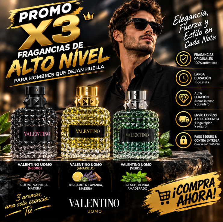 KIT X 3 VALENTINO UOMO