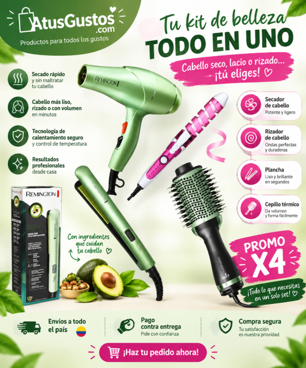 combo aguacate 3 en 1 + rizador